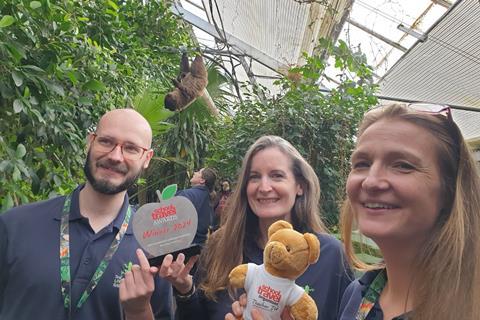 The Living Rainforest education team with their School Travel Award.